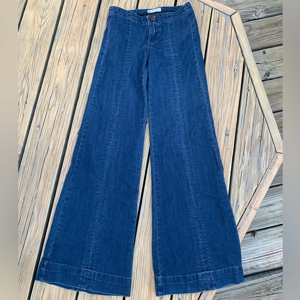 Free people jeans size 25 waist wide leg flare new no tags
